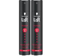 Schwarzkopf Taft Laque pour cheveux (250 ml) - Tenue 5 - Pour tous les types de cheveux - Tenue forte jusqu'à 72 heures - Formule végétalienne (Lot de 2)