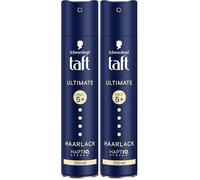 Schwarzkopf Taft Laque pour cheveux ultime, tenue 5+, tenue 5+, pour tous les types de cheveux, tenue ultime et brillance cristalline, formule végétalienne* (Lot de 2)