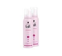 Schwarzkopf Taft Lot de 2 flacons de mousse coiffante pour boucles longue durée, 2 x 150 ml, niveau de tenue 3, formule végétalienne*
