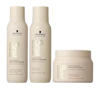 Schwarzkopf - Trio Shampooing Brightening 300 ml & Conditionner Nourishing 250 ml & Masque Nourishing 200 ml BLONDME REPAIR