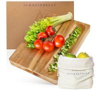Schwarzwald Spirit Planche à Découper Professionnelle XXL - Billot en Bois Massif pour Viande, Charcuterie, Légumes, Fruits avec Rainures à Jus