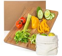 Schwarzwald Spirit Planche à Découper Professionnelle XXL - Billot en Bois Massif pour Viande, Charcuterie, Légumes, Fruits avec Rainures à Jus