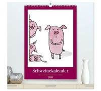 Schweinekalender - Alles was du über Schweine wissen wolltest! (hochwertiger Premium Wandkalender 2026 DIN A2 hoch), Kunstdruck in Hochglanz: ... unaufdringlich in den Focus rücken.