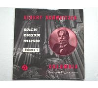 Schweitzer, Albert - Schweitzer, Albert Bach Organ Music Vol 1 LP Columbia 33|CX1074 EX/VG 1950s
