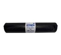 SCHWEITZER Sacs poubelle en rouleau - Pack de 20 - 150 L - 65 microns - Noir Noir