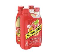 Schweppes Boisson gazeuse aux saveurs d'orange, pamplemousse, citron vert et mandarine – 4 x 50 cl