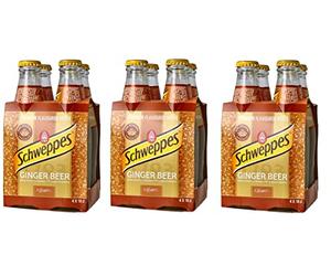 Schweppes Boisson gazeuse au gingembre, 3 bouteilles de 18 hacune