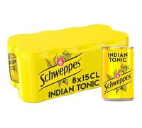 SCHWEPPES Indian Tonic Boisson gazeuse aux écorces de quinquina 8 x 15 cl