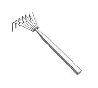 Schwerer Gartenrechen Kultivator Aus Edelstahl - Rostfreier Handrechen Zur Bodenlockerung & Unkrautentfernung | Ergonomischer Bodenlockerer Für Blumenbeete, Rasen & Sträucher, 3/5/7 Zinken