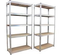 Schwerlastregal Steckregal 180x90x40 cm 2er-Set Kellerregal Regale 2