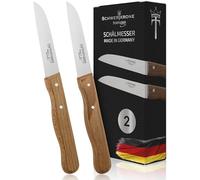 Schwertkrone Set de 2 Couteaux à Légumes Professionnels en Acier Inoxydable - Manche en Hêtre, Conçu à Solingen