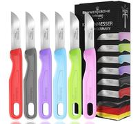 Schwertkrone Set de 6 Couteaux de Cuisine - Acier Inoxydable, Conception Allemande, Pour Précision et Durabilité, Idéal pour Légumes et Viandes