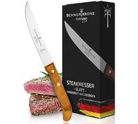 Schwertkrone Solingen Couteau de Cuisine Professionnel - Lame en Acier Inoxydable, Manche en Bois d'Olivier, Performance et Élégance