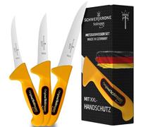 Schwertkrone Solingen Premium Set de couteaux de boucher, 3 pièces, qualité professionnelle, acier inoxydable, extra tranchant, pour le travail de la viande et la cuisine