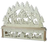 SchwibboLa KB 10-41 erzgebirgischer Original erzgebirge volkskunst Arc Double Lumineux de noël illuminé avec Une Augmentation de Certification 10-41 52 x 42 cm