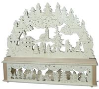 SchwibboLa KB 10-50 erzgebirgischer Original erzgebirge volkskunst Arc Double Lumineux de noël illuminé avec Une Augmentation de Certification, 10-50 52 x 42 cm