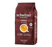 Schwiizer Schüümli Crema Grains de Café Entiers 1 kg - Intensité 3/5 - Arabica - Certifié UTZ