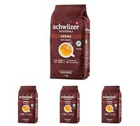 Schwiizer Schüümli Crema Grains de Café Entiers 1 kg - Intensité 3/5 - Arabica - Certifié UTZ (Lot de 4)