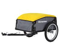 Schwinn Day Tripper Remorque de vélo à Cadre Pliable, Roues à dégagement Rapide, Jaune/Gris