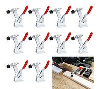 SCHYIDA 10 PCS Pince à Genouillère, GH-201-B Serrage à Genouillère Pince à Bascule, Outil à Main, Capacité de Maintien Environ 90 kg / 201 lbs, Antidérapant, Desserrage Rapide, Robuste