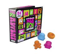 Schylling NeeDoh Calendrier de l'Avent Squishmas - 24 mini jouets à presser - Compte à rebours de Noël - À partir de 3 ans