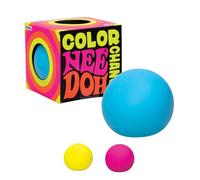 Schylling NeeDoh Cool Cats The Groovy Globe Lot de 3 balles anti-stress souples et extensibles Couleurs assorties