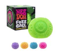 Schylling NeeDoh Fuzz Ball - Sensory Toy with a Velvet Texture and Soft Cloud Squish - Wavy Pattern You Can See and Feel - Ages 3 and Up - Color May Vary; One per Pack (Flower Power)