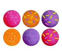 Schylling NeeDoh Teenie Dohnut Holes Lot de 6 mini boules Groovy Groovy - Variété de textures et de remplissages - À partir de 3 ans