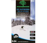 Sci alpinismo in Valle Po e Val Varaita. Cartoguida scala 1:25.000-Sky mountaineering map guide 1:25,000 scale