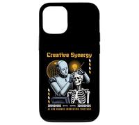 Sci-FI Creative Synergy AI Les Humains innovent Ensemble Coque pour iPhone 12/12 Pro