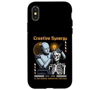 Sci-FI Creative Synergy AI Les Humains innovent Ensemble Coque pour iPhone X/XS