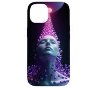 Sci-FI Cyberpunk Surreal Face avec Orb Stream Coque pour iPhone 14