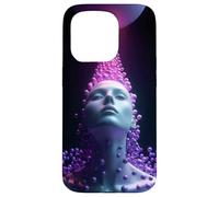 Sci-FI Cyberpunk Surreal Face avec Orb Stream Coque pour iPhone 15 Pro