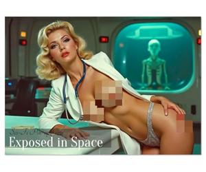 Sci-Fi Pin-up Girls - Exposed in Space (Tischkalender 2026 DIN A5 quer), CALVENDO Monatskalender: Ein erotischer 50s-Sci-Fi-Pin-up-Kalender voller ... Haut und klassischer Weltraumverführung.