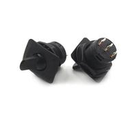 SCI R13-402 Lot de 2 interrupteurs à bascule ronds à 3 broches 2 positions maintenus SPDT Montage sur panneau Noir