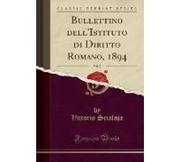 Scialoja, V: Bullettino Dell'istituto Di Diritto Romano, 189