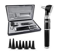 SCIAN New otoscope Kit - Professional Diagnosis otoscope with Optical Fiber Light, 3x Zoom, 4 peep Head size, Pocket Medical otoscope for Children, Adults, pets