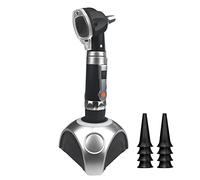 SCIAN Otoscope with light - Rechargable Diagnostic Ear Care Tool with Fiber Illumination, Pocket Ear Light Otoscope Set for Nurse,Children,Adults,Pets(Black)