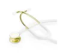 SCIAN Stéthoscope double tête avec embouts auriculaires pour étudiants en médecine, en acier inoxydable avec accessoires, classique léger pour médecins, infirmières, enfants et adultes (Blanc)
