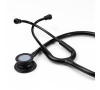 SCIAN Stéthoscope double tête avec embouts auriculaires pour étudiants en médecine, en acier inoxydable avec accessoires, classique léger pour médecins, infirmières, enfants et adultes (Noir)