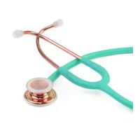 SCIAN Stéthoscope double tête avec embouts auriculaires pour étudiants en médecine, en acier inoxydable avec accessoires, classique léger pour médecins, infirmières, enfants et adultes (Vert)