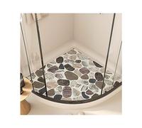 SciAza Tapis de Douche d'angle antidérapant Anti-moisissure Tapis de Bain luffa Tapis de Cabine de Douche pour Baignoire, Motifs géométriques Tapis de Bain lavables (C,21in(54cm))