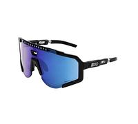Lunettes Scicon Aeroscope noires avec verres multicolores bleus.