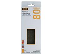 Scid - Patin abrasif fixation par pince 93 x 230 mm - grain 80 - lot de 8