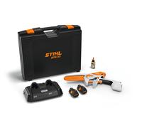 Scie à batterie GTA 30 avec 2 batteries AS 2, 1 chargeur rapide AL 5-2 et 1 mallette à outils STIHL