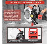 Scie À Béton Électrique 16 Pouces, Scie Circulaire À Béton, Machine De Découpe Murale De Puissance 9500 W/12000 W Pour Briques, Barres D'armature Et Marbre, Profondeur De Coupe 11,4 Pouces