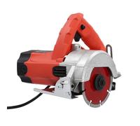Scie à béton électrique 1800 W avec 2 lames de scie, machine de coupe pour pierre, coupe carrelage, 13000 tr/min, angle de coupe incliné 0-45°, profondeur de coupe maximale 34 mm, pour couper du bois