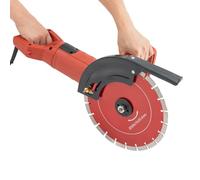 Scie à béton électrique 3000W Découpeuse Thermique Disqueuse Power Tools 4300 rpm,Poignée Pivotante à 180° Coupe Béton Circulaire Fraiseuse Rainureuse Murale,Pour Acier, Bois, Marbre (rouge)