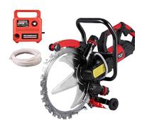 Scie à béton électrique 40 cm, rainureuse murale, 3000 tr/min, avec pompe à eau, profondeur de coupe 29 cm, pour béton, briques, fers à béton et marbre.(110V)