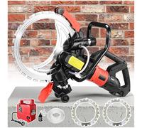 Scie à béton électrique 8980W/9500W, Scie à Anneau pour Béton, Machine de Découpe Murale, Profondeur de Coupe 300mm, 2 Lame Diamant 410mm, Rainureuse Beton Coupe sans Poussière 9500W